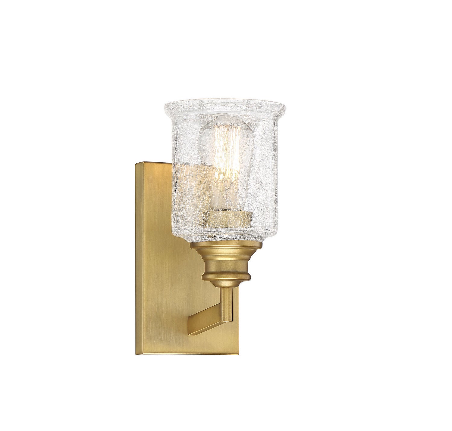 Hampton One Light Bath in Warm Brass