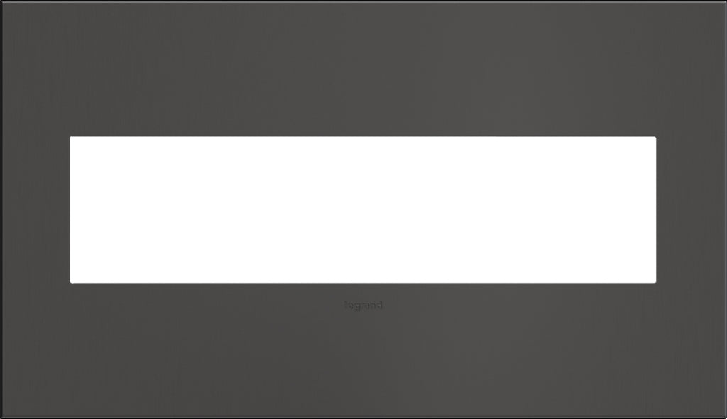 Adorne Four-Gang Wall Plate in Brushed Black Nickel