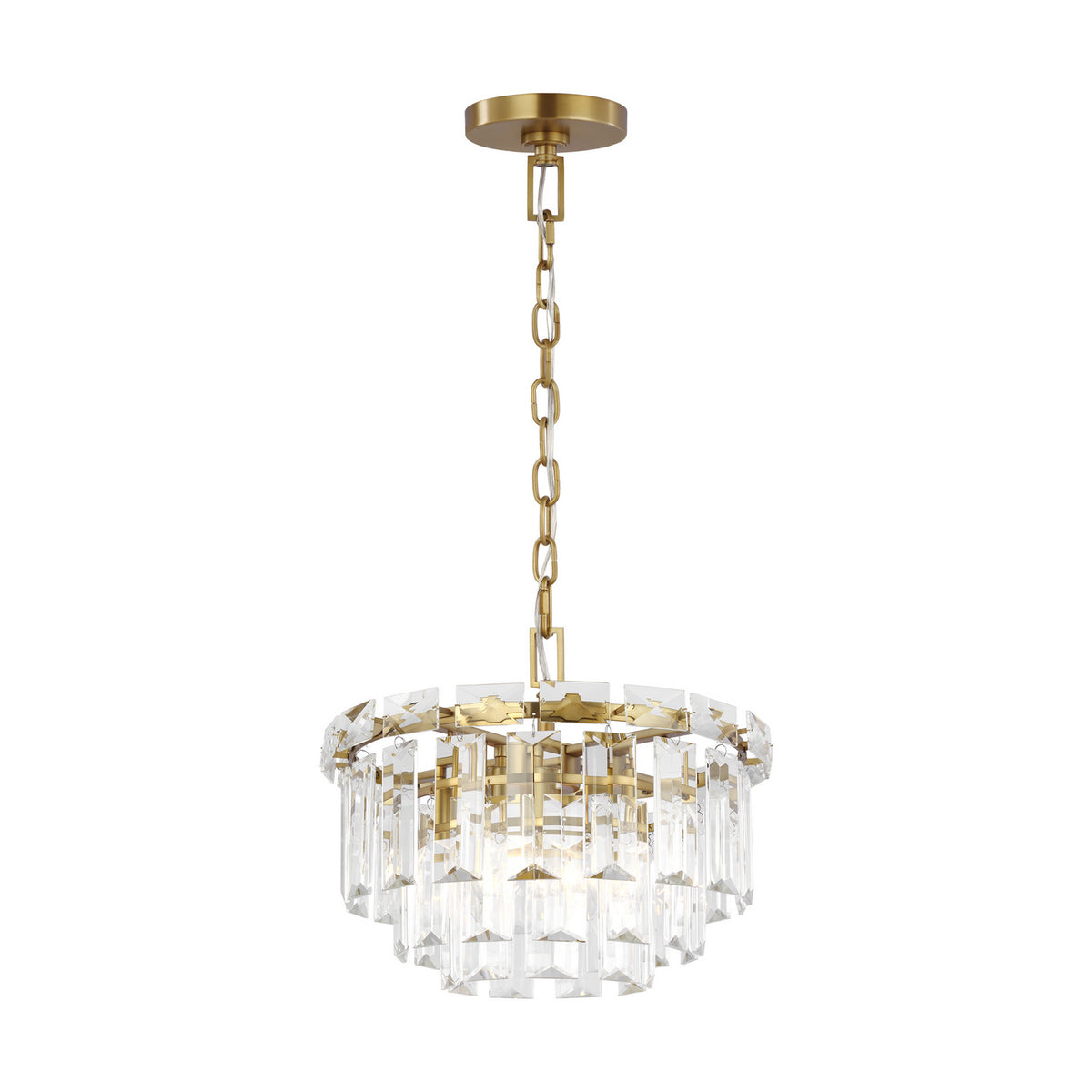 Arden Four Light Chandelier in Burnished Brass