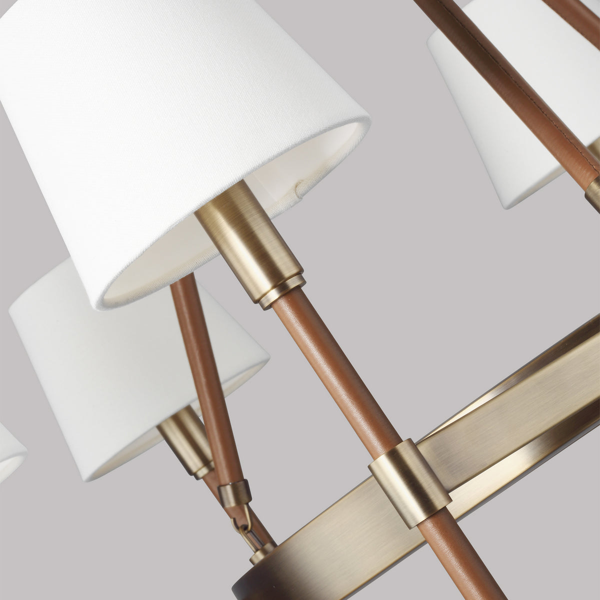 Katie Six Light Chandelier in Time Worn Brass