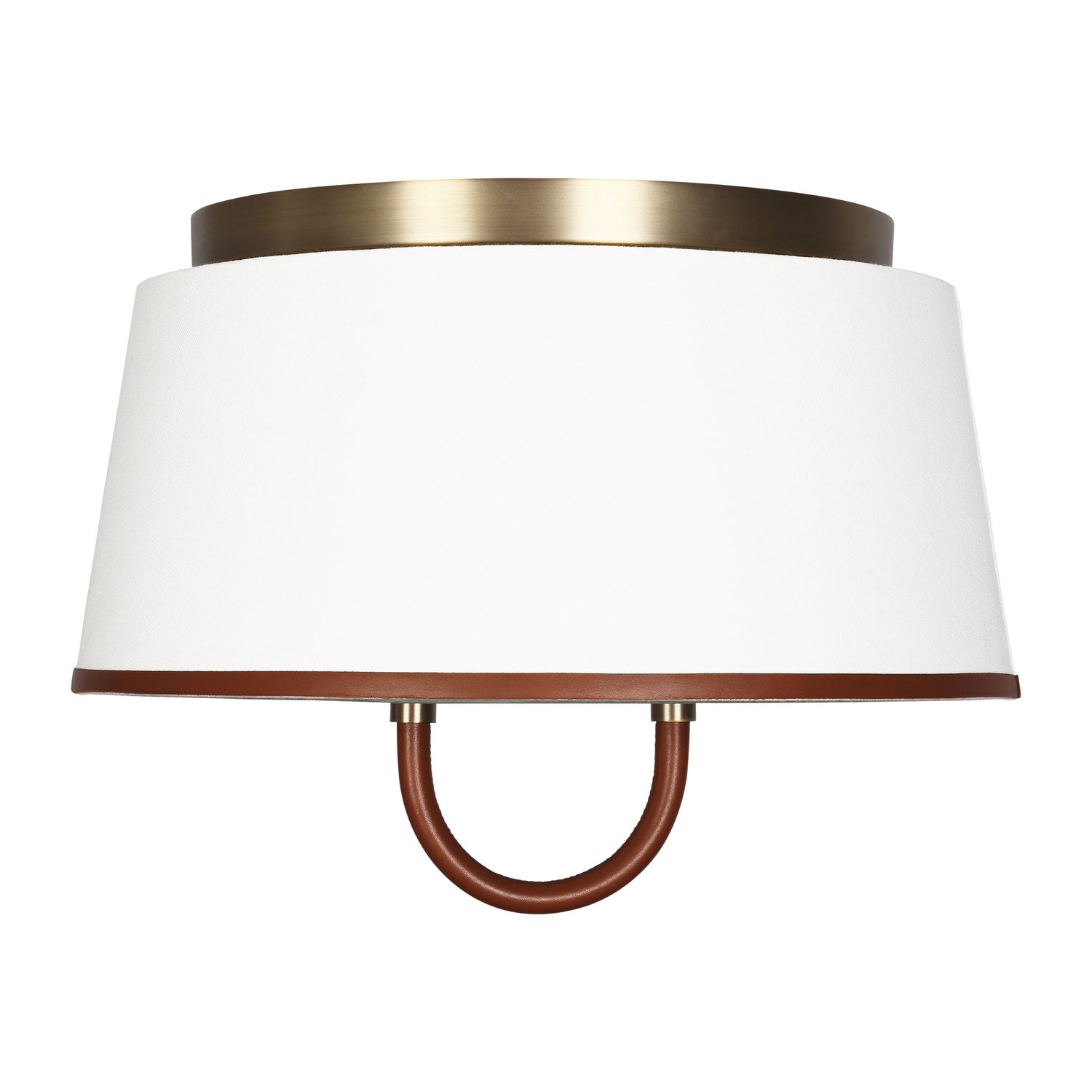 Katie Two Light Flush Mount in Time Worn Brass