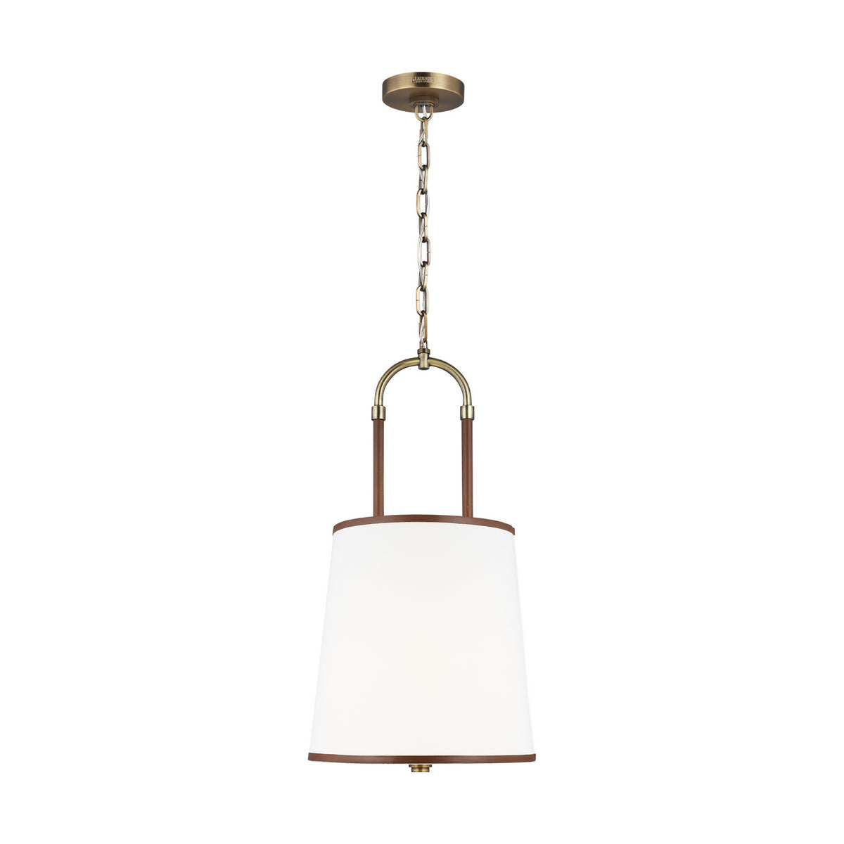 Suspension Katie One Light en laiton vieilli