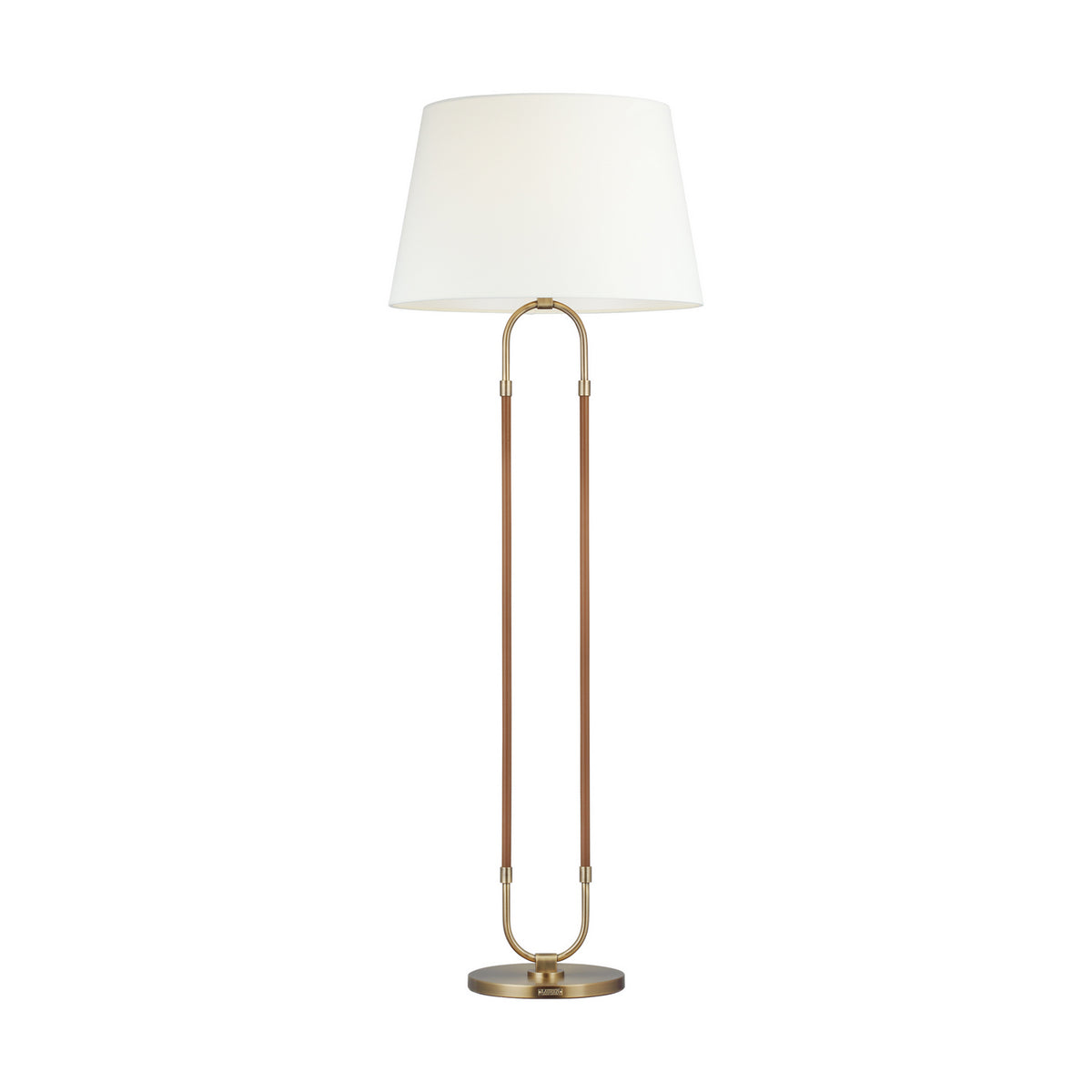 Katie One Light Floor Lamp in Time Worn Brass