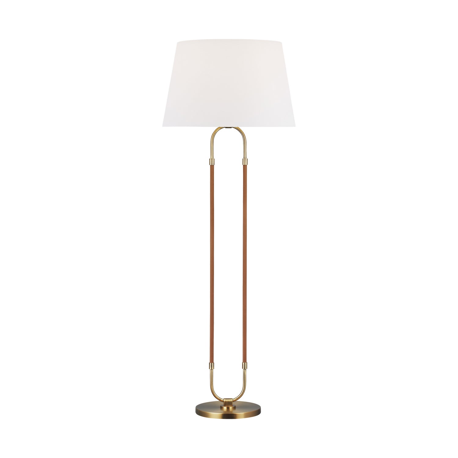 Katie One Light Floor Lamp in Time Worn Brass