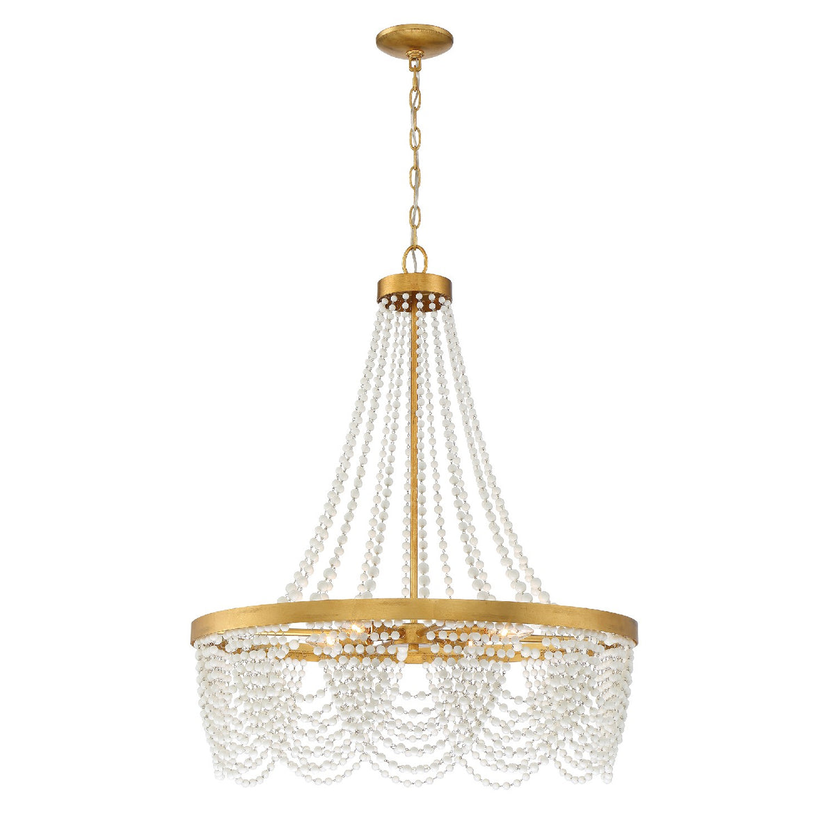 Fiona Four Light Chandelier in Antique Gold
