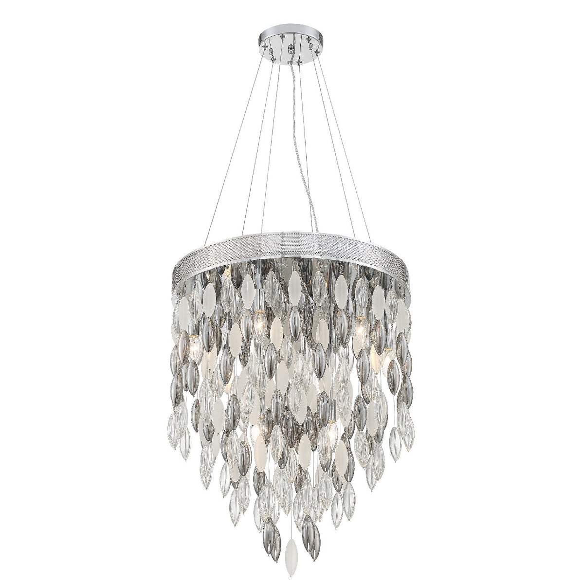 Hudson Nine Light Chandelier in Polished Chrome