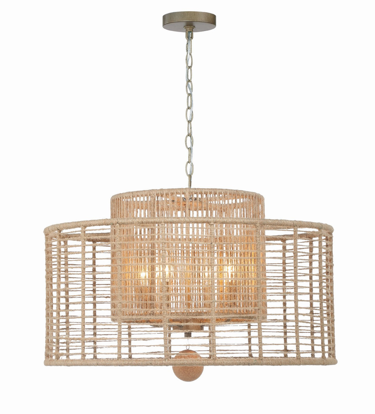Jayna Four Light Chandelier in Burnished Silver