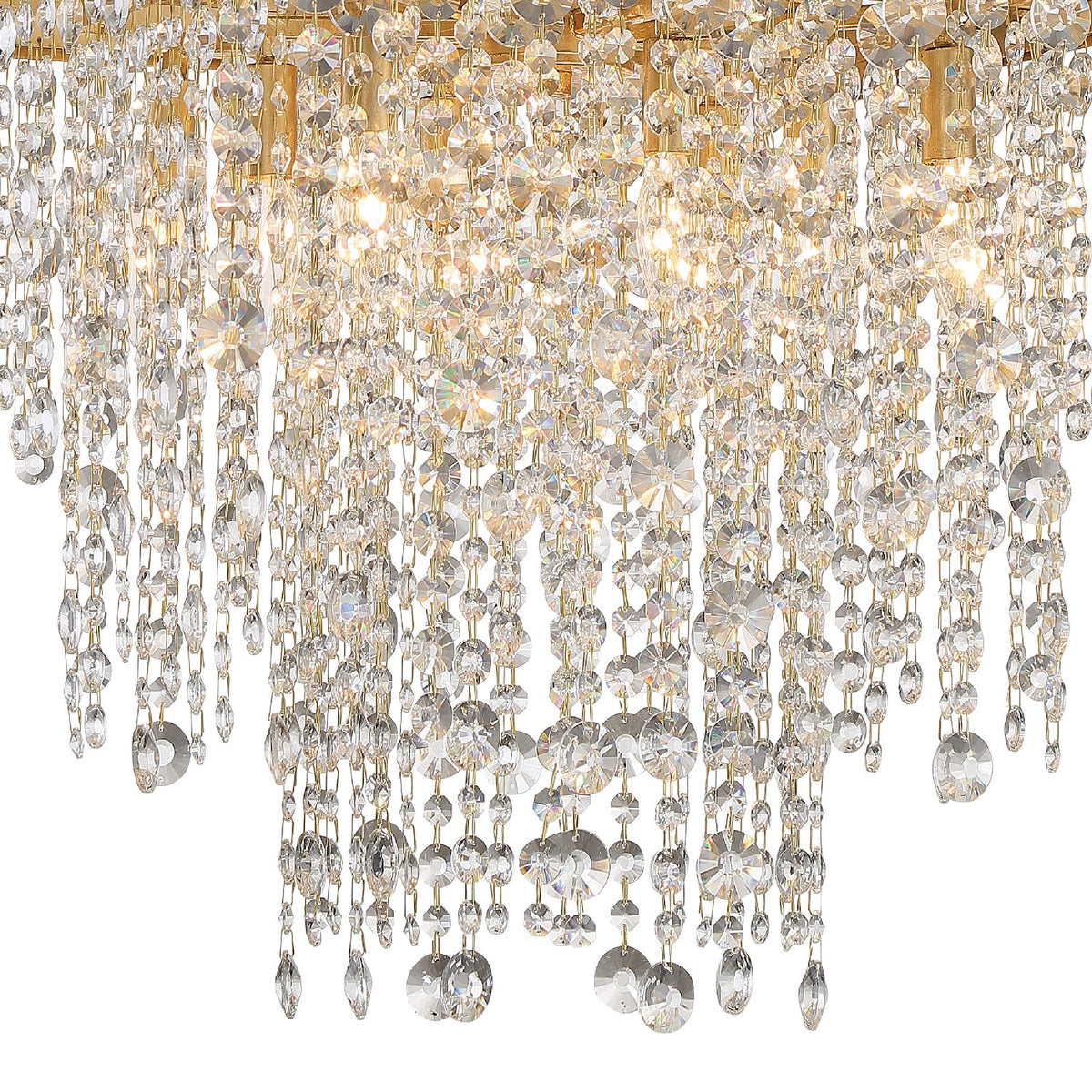 Winham Eight Light Chandelier in Antique Gold