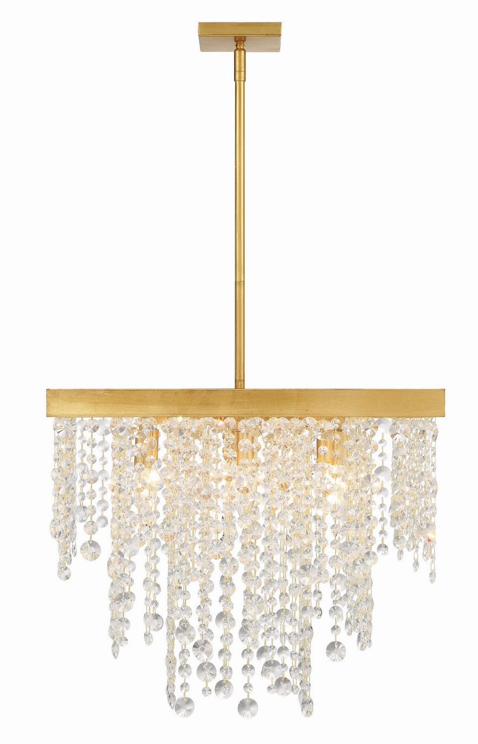Winham Eight Light Chandelier in Antique Gold