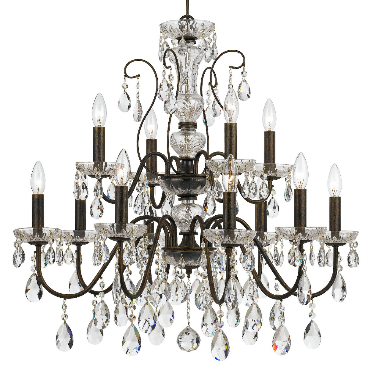 Butler 12 Light Chandelier in English Bronze