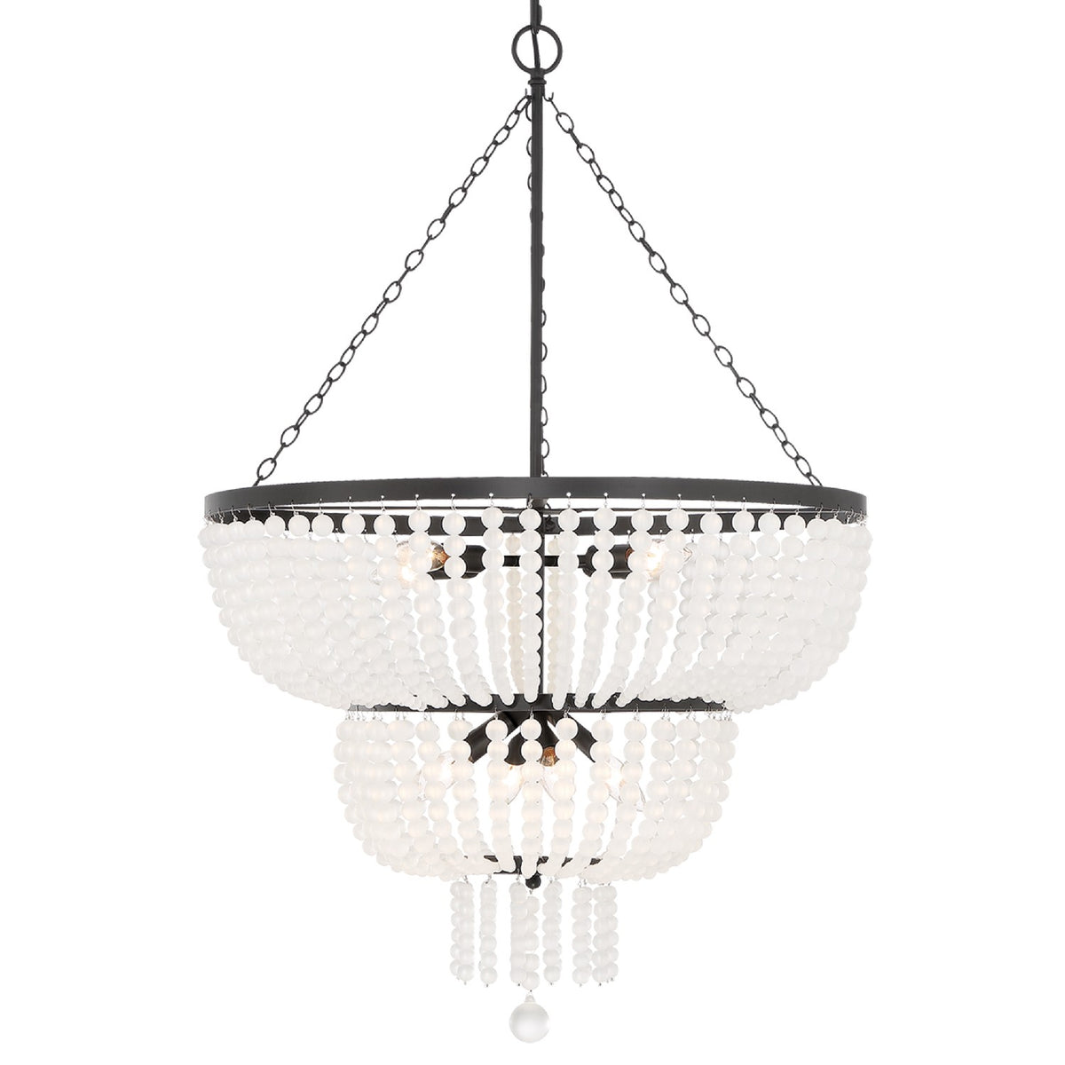 Rylee Eight Light Chandelier in Matte Black