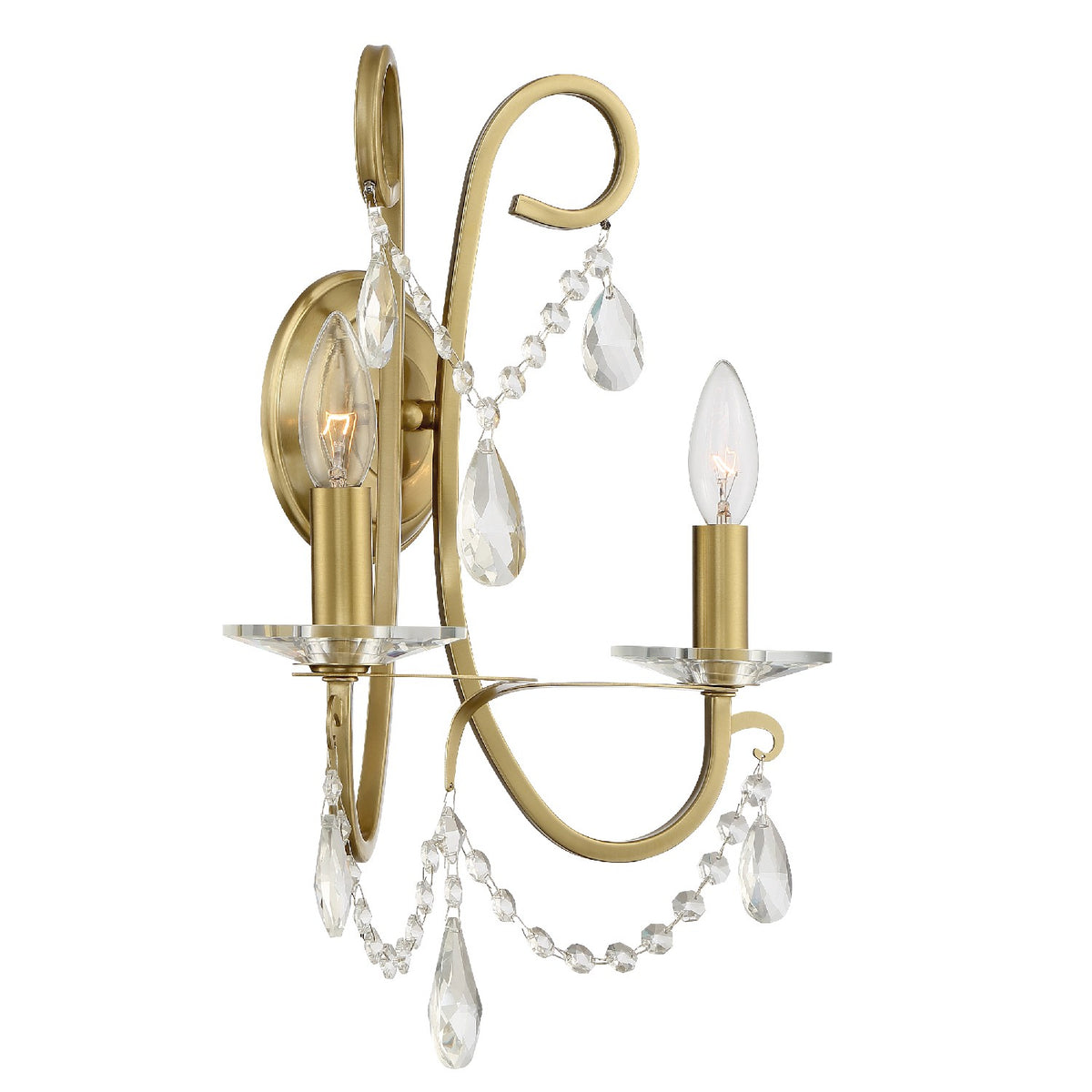 Othello Two Light Wall Sconce in Vibrant Gold