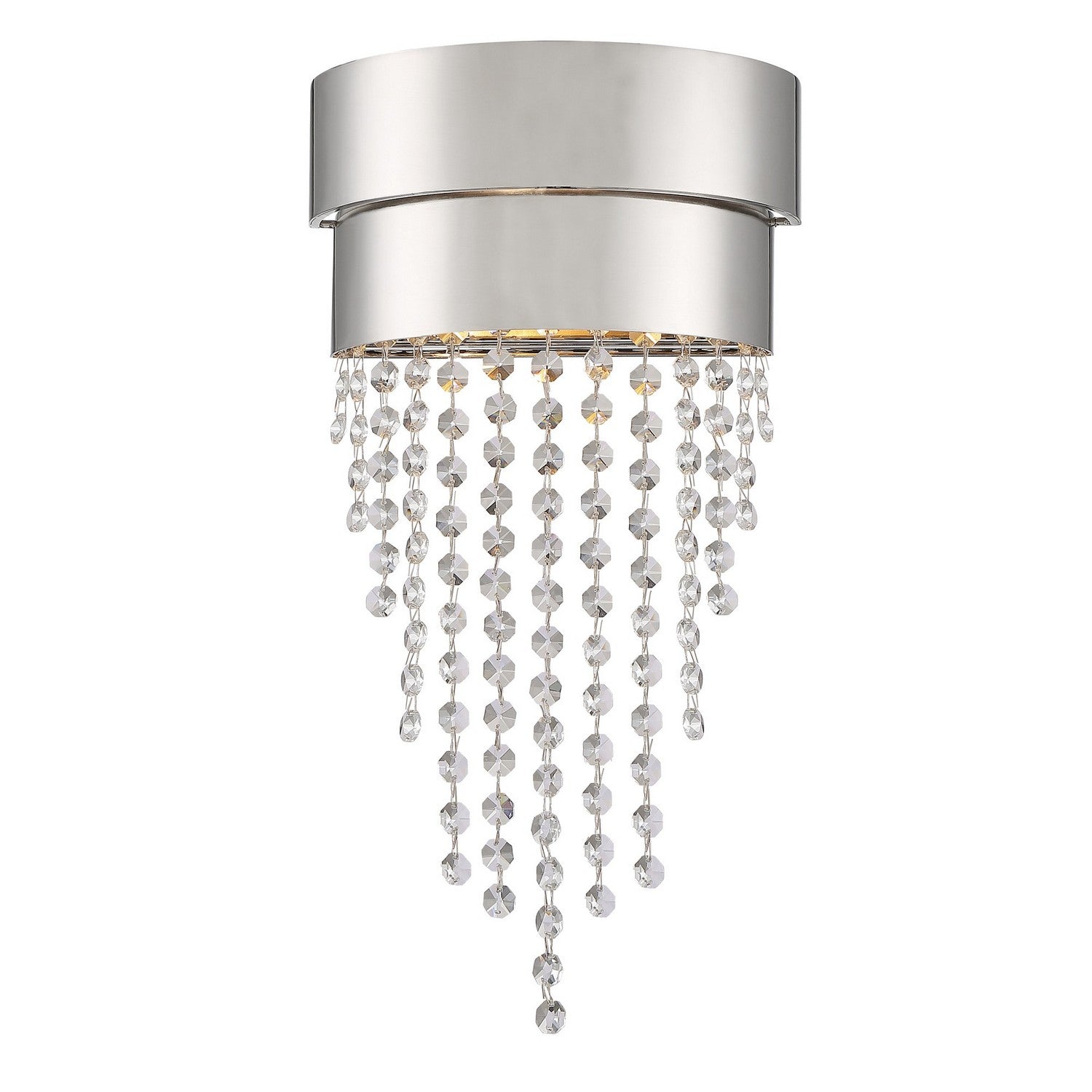 Clarksen Two Light Wall Sconce in Polished Nickel