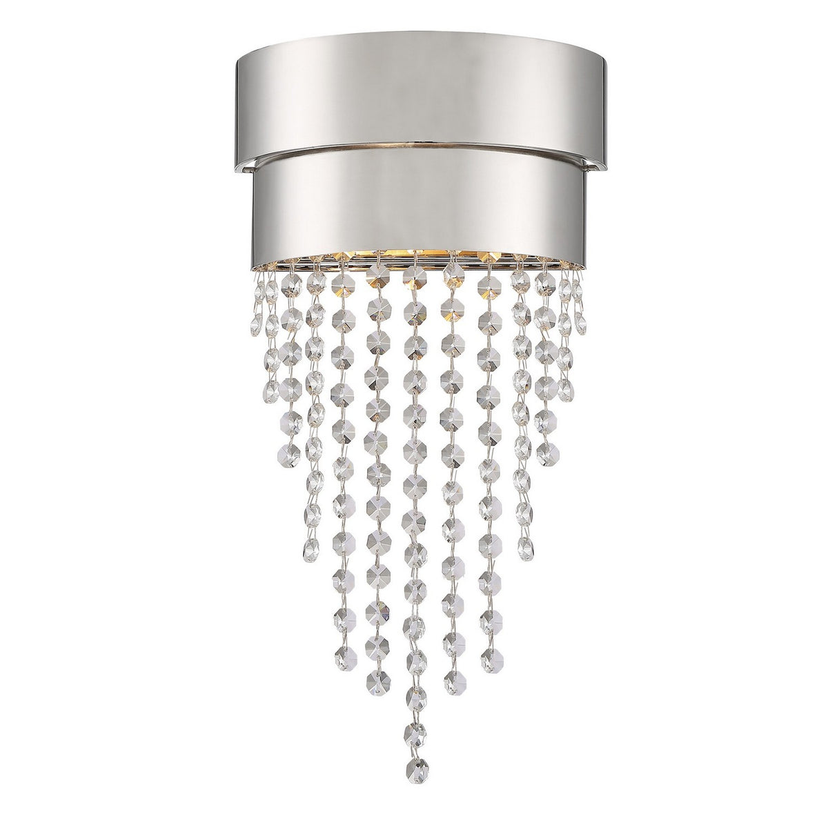 Clarksen Two Light Wall Sconce in Polished Nickel