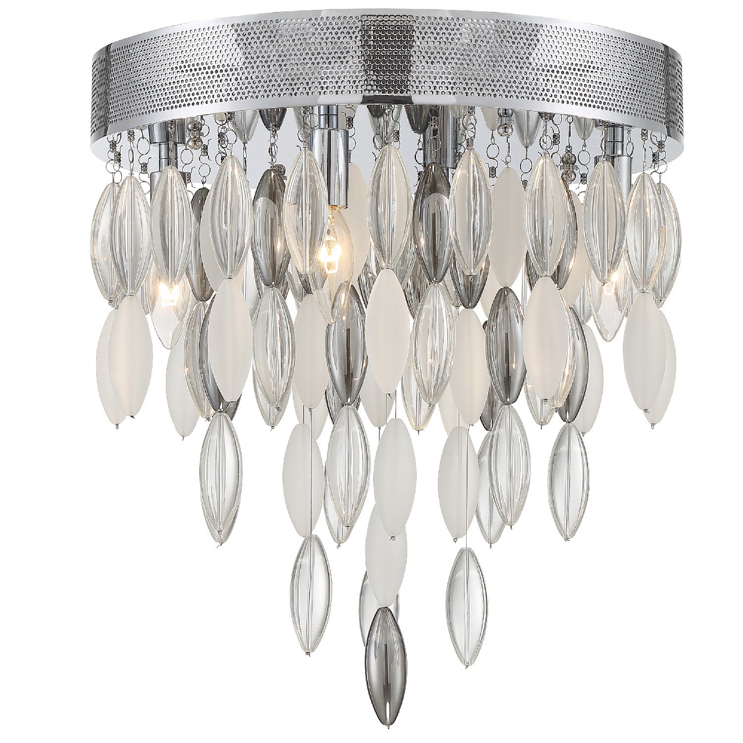 Hudson Four Light Flush Mount in Polished Chrome