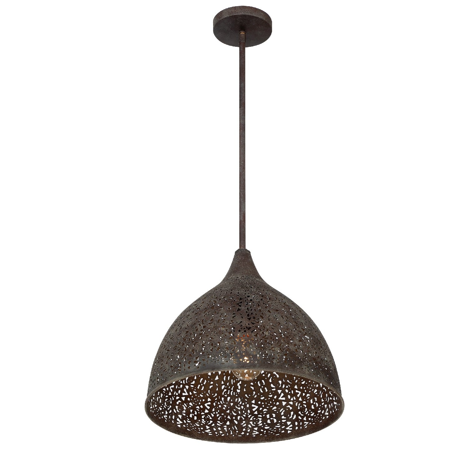 Jasmine One Light Pendant in Forged Bronze