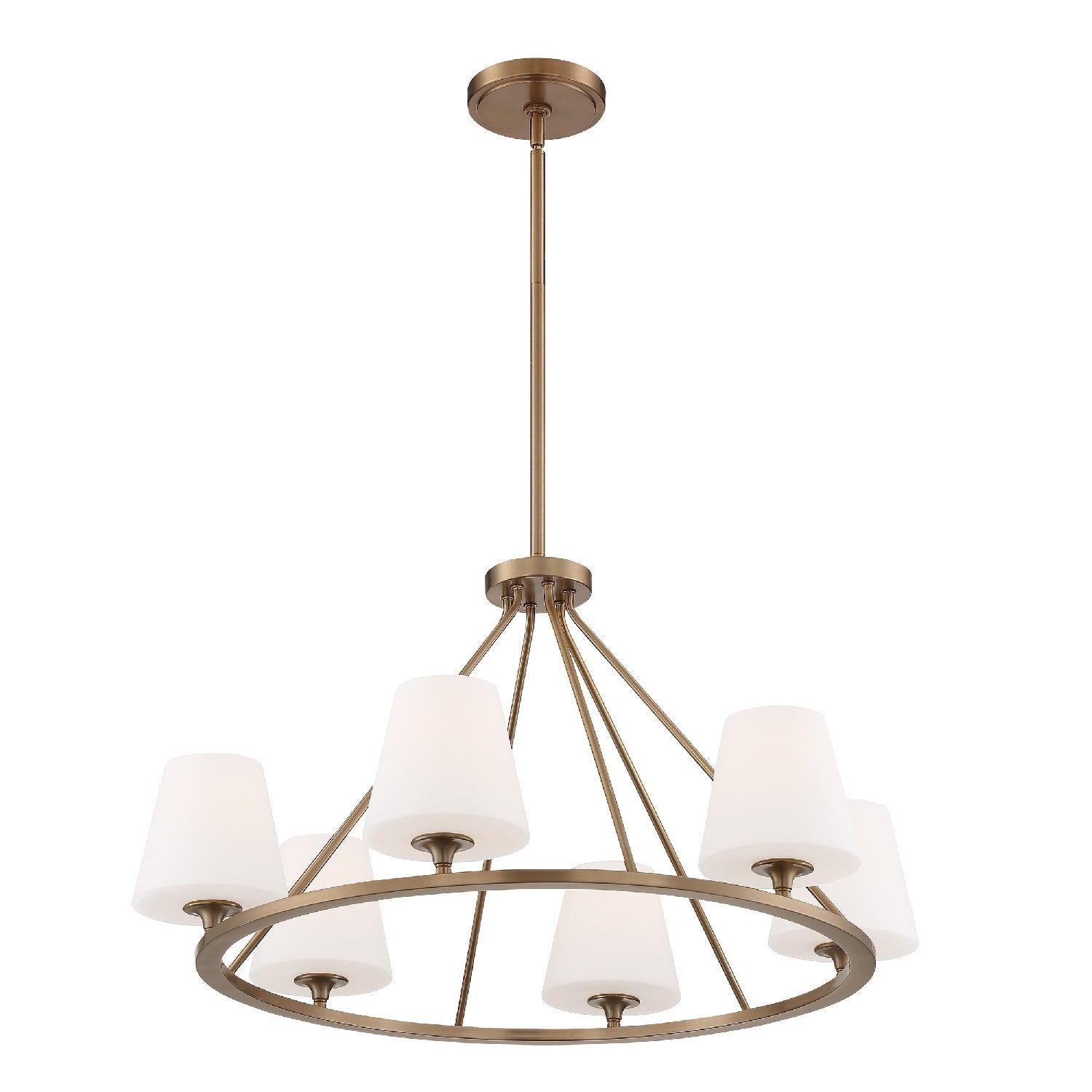 Keenan Six Light Chandelier in Vibrant Gold