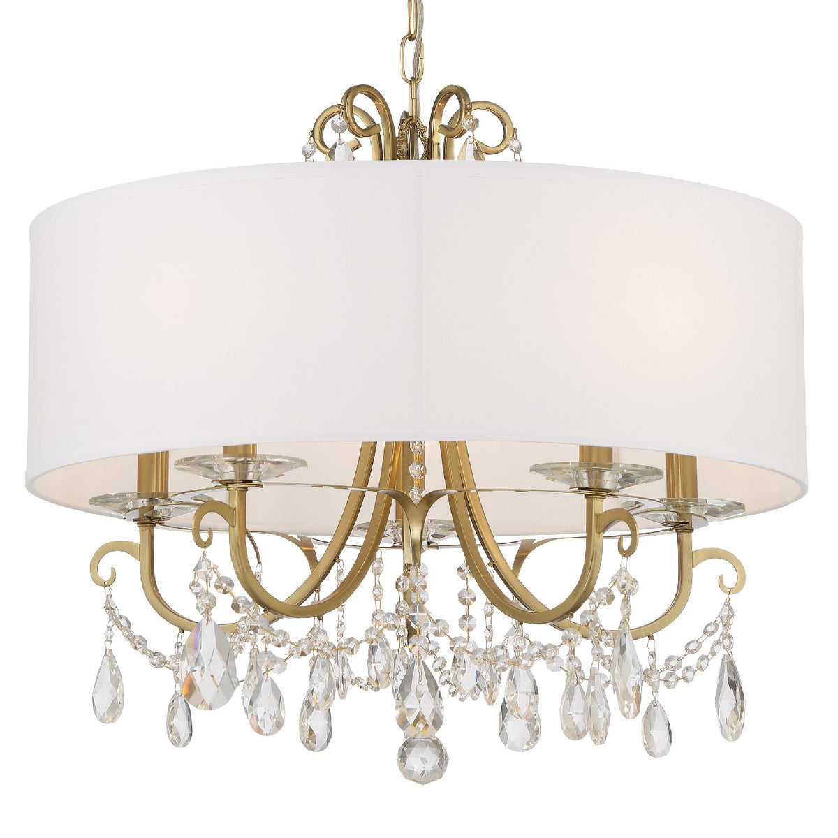 Othello Five Light Chandelier in Vibrant Gold