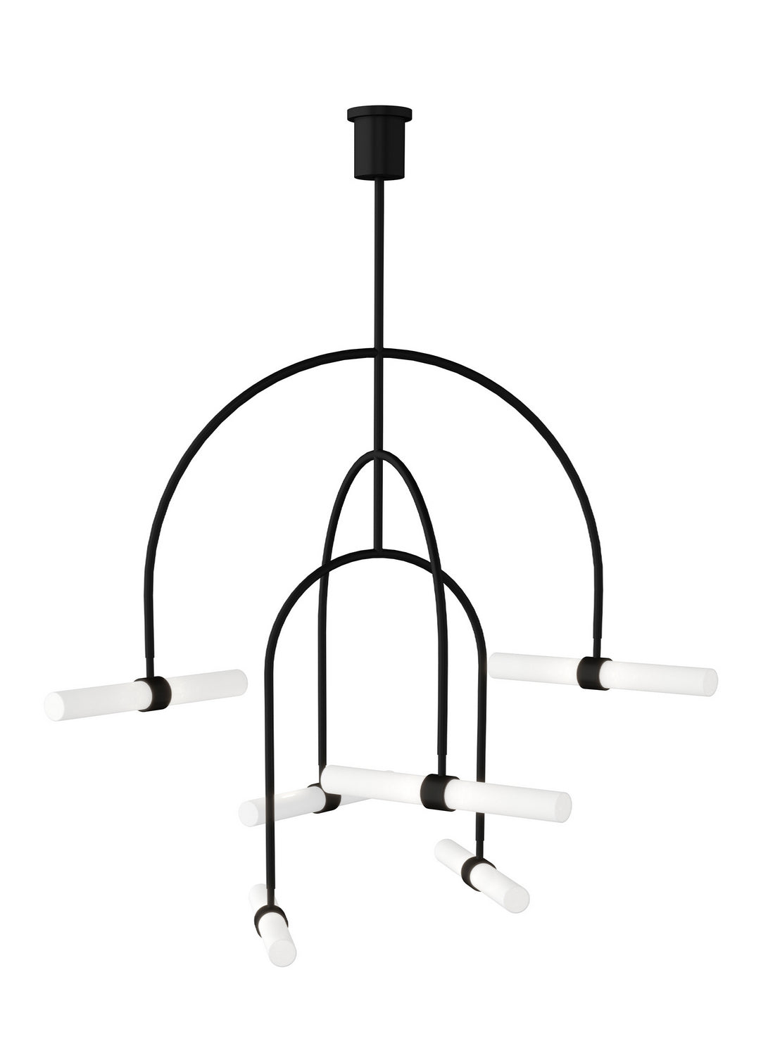 Calumn LED Chandelier in Nightshade Black