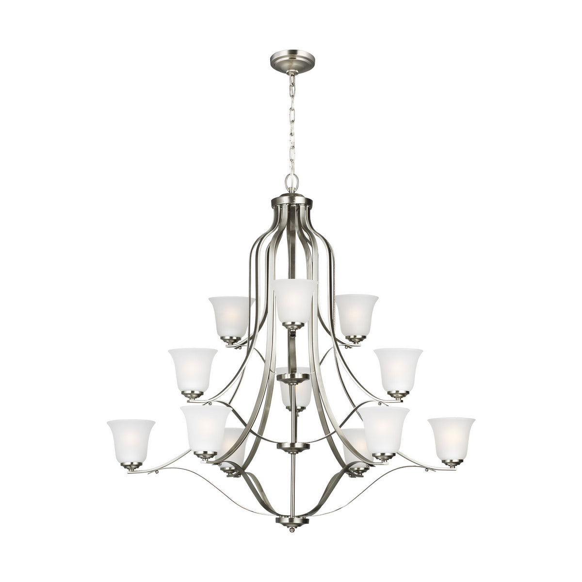 Emmons 12 Light Chandelier in Brushed Nickel