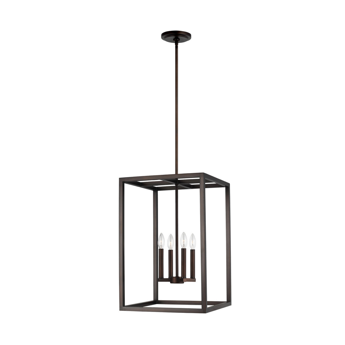 Suspension à quatre lumières Moffet Street pour hall/foyer
