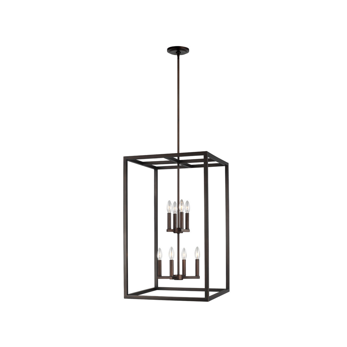 Suspension à huit lumières pour hall/foyer de Moffet Street
