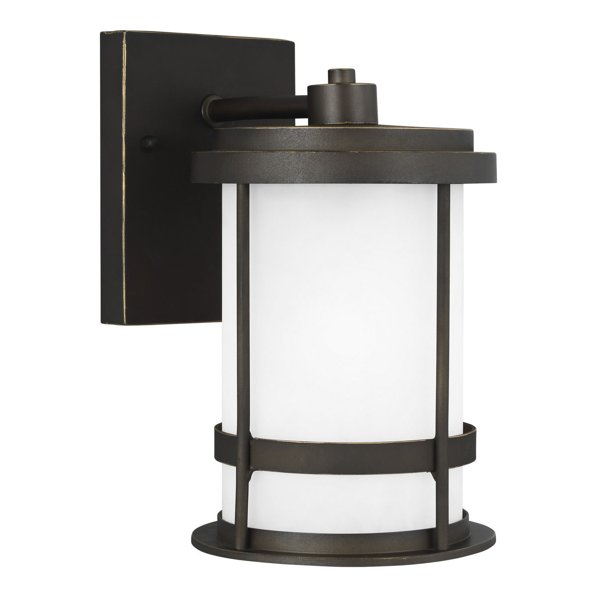 Wilburn One Light Outdoor Wall Lantern in Antique Bronze