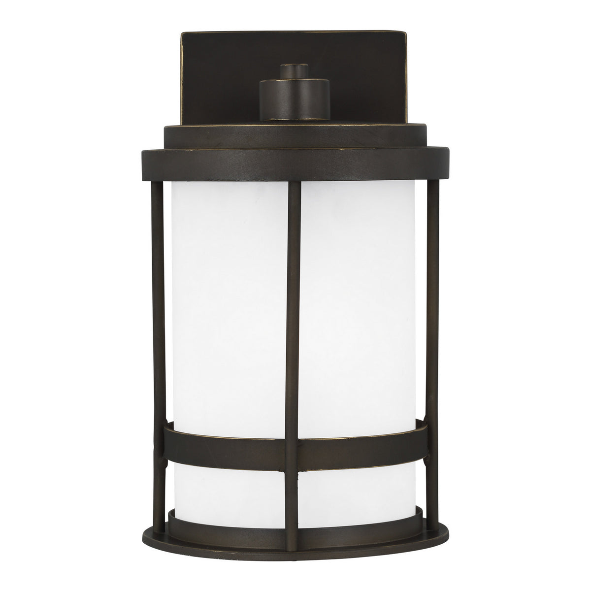 Wilburn One Light Outdoor Wall Lantern in Antique Bronze