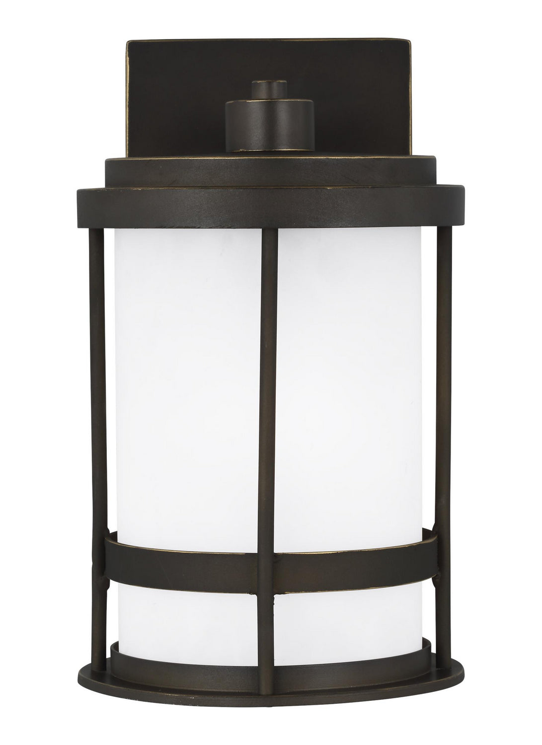 Wilburn One Light Outdoor Wall Lantern in Antique Bronze