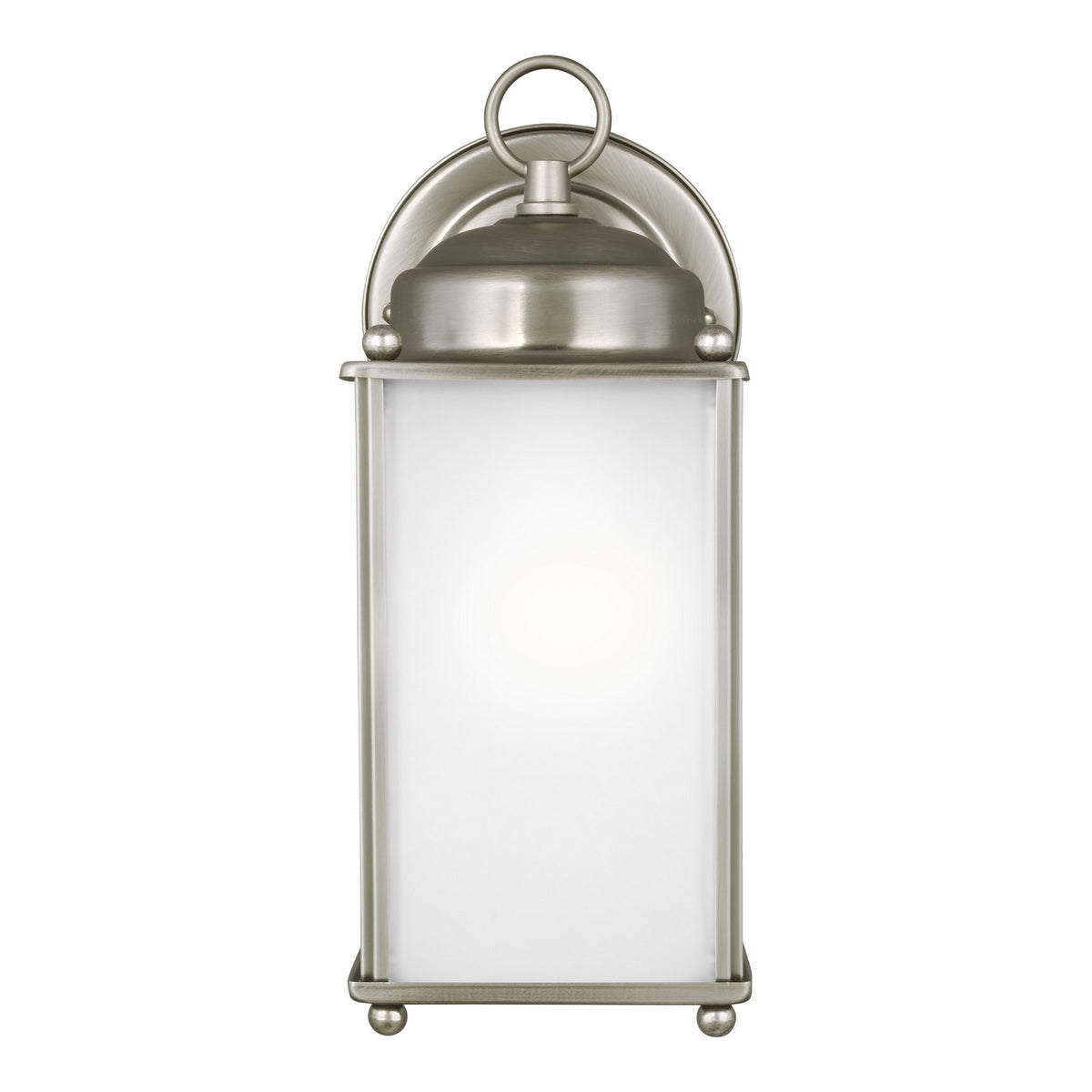 New Castle One Light Outdoor Wall Lantern in Antique Brushed Nickel
