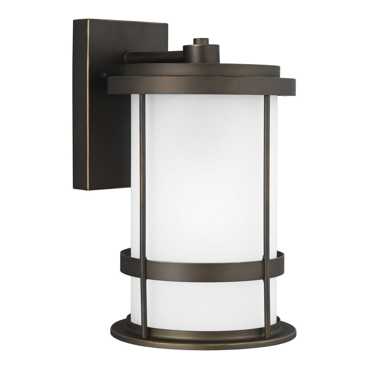 Wilburn One Light Outdoor Wall Lantern in Antique Bronze