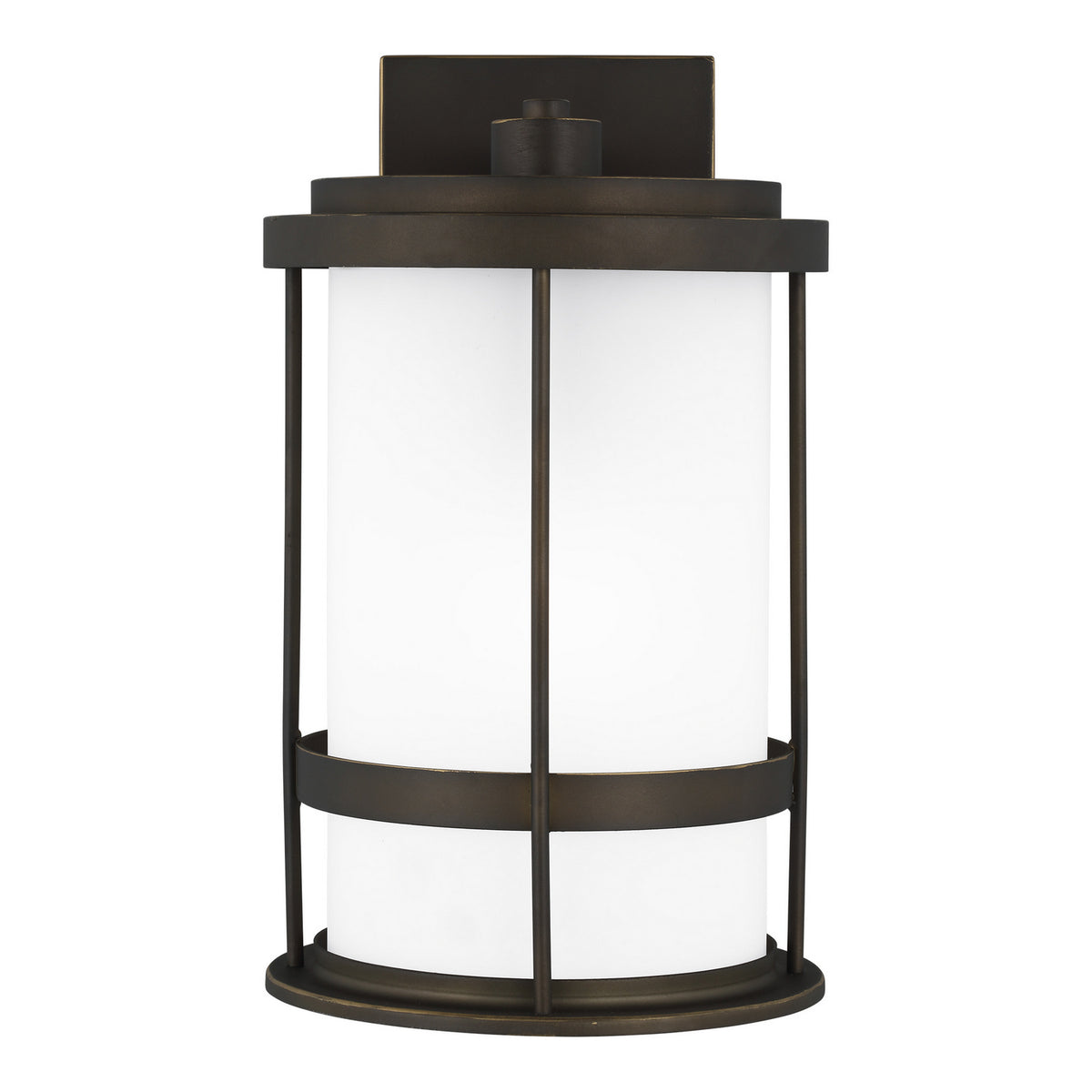 Wilburn One Light Outdoor Wall Lantern in Antique Bronze