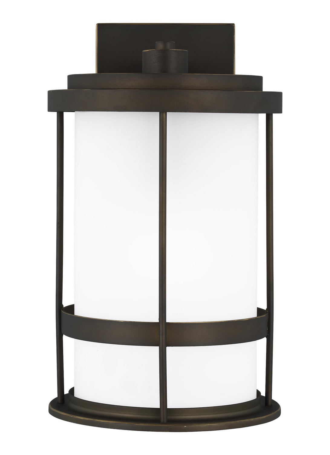 Wilburn One Light Outdoor Wall Lantern in Antique Bronze