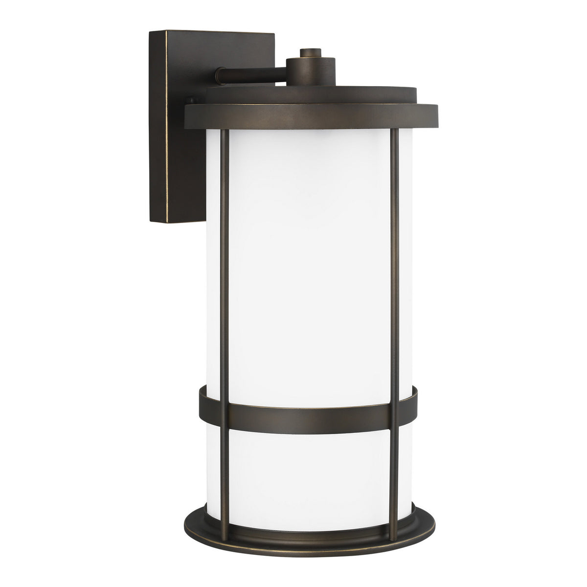 Wilburn One Light Outdoor Wall Lantern in Antique Bronze