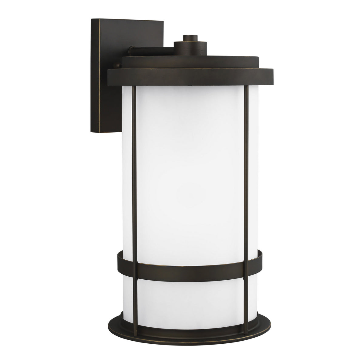 Wilburn One Light Outdoor Wall Lantern in Antique Bronze