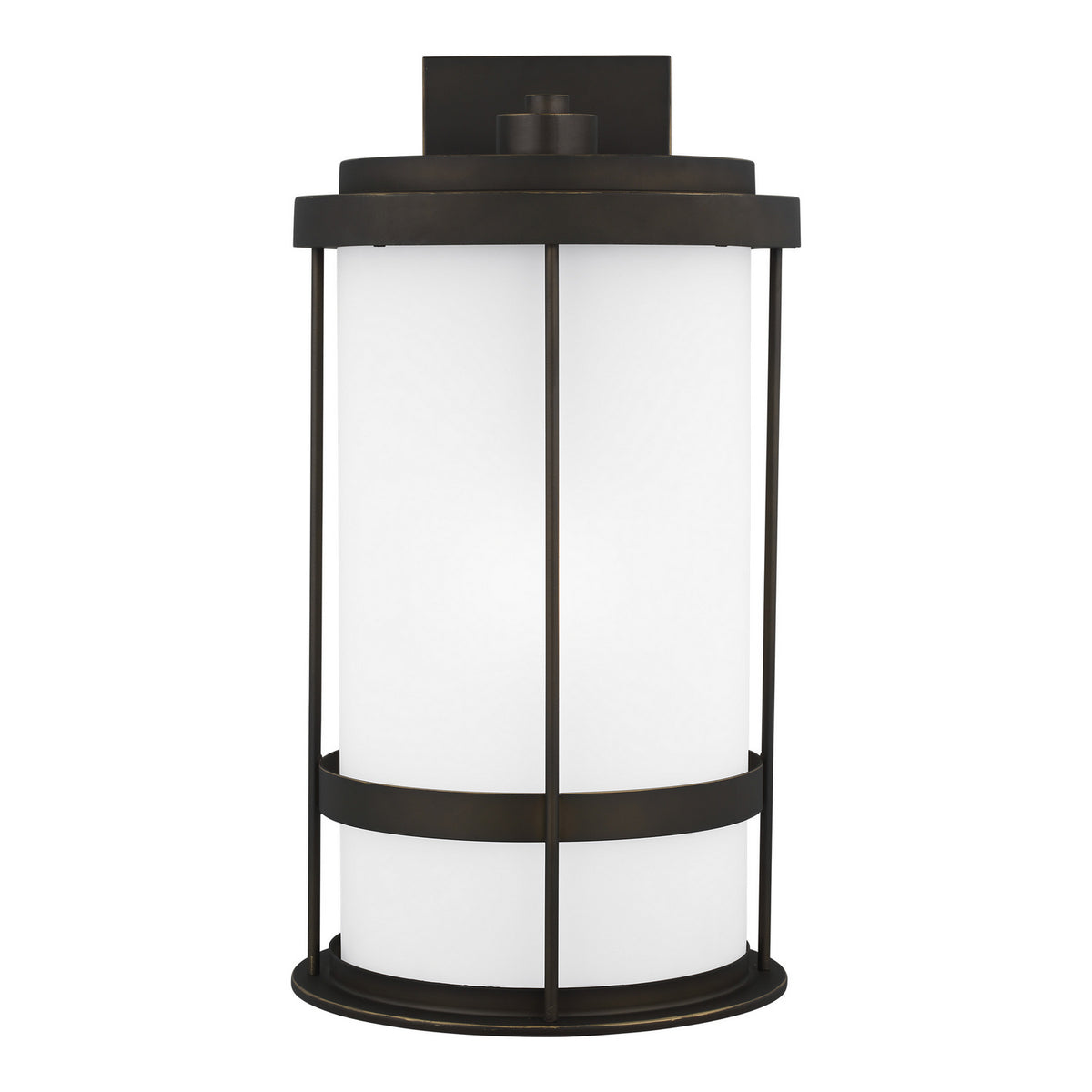 Wilburn One Light Outdoor Wall Lantern in Antique Bronze
