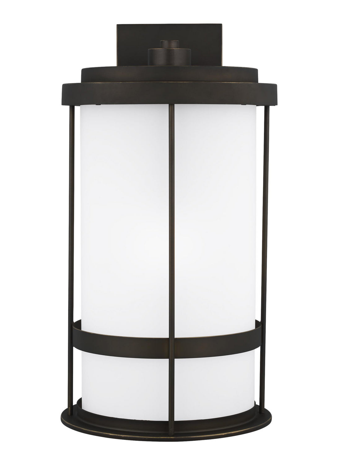 Wilburn One Light Outdoor Wall Lantern in Antique Bronze