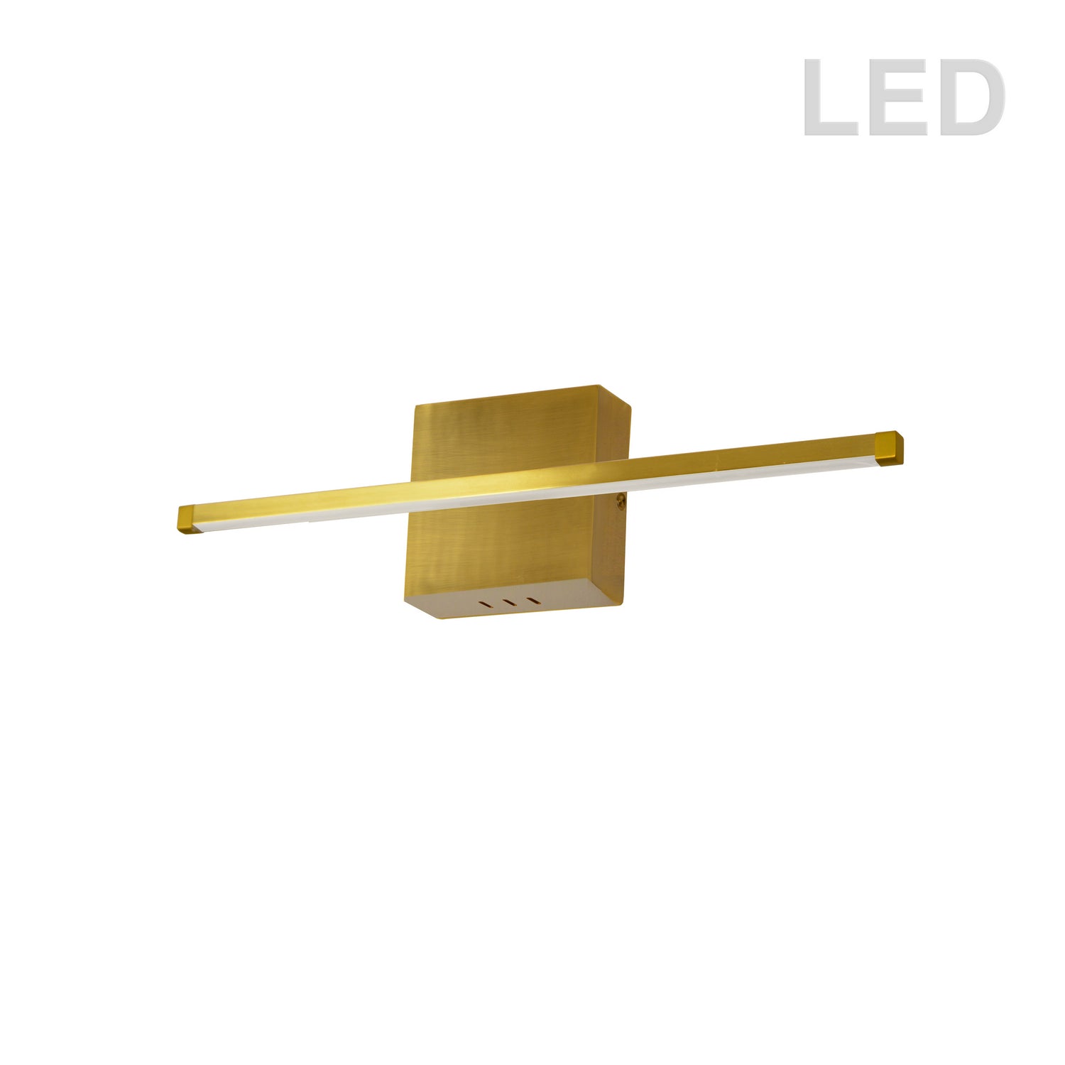 19W LED Wall Sconce, Aged Brass with White Acrylic Diffuser