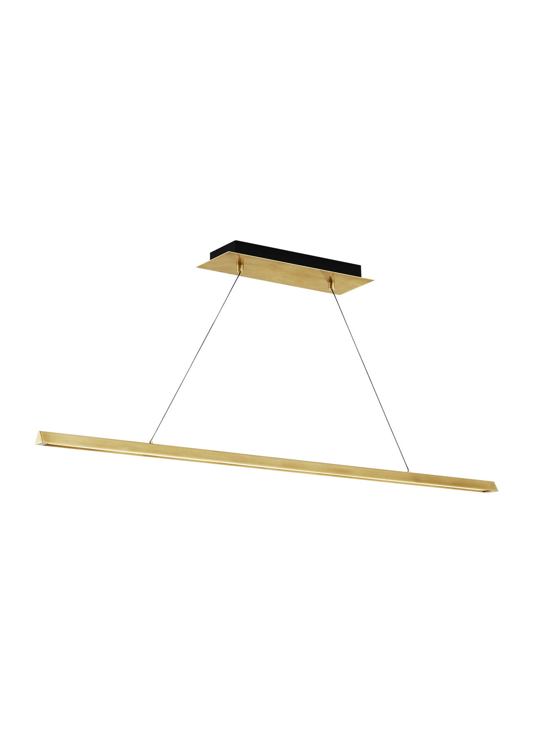 Suspension linéaire LED Dessau en laiton naturel