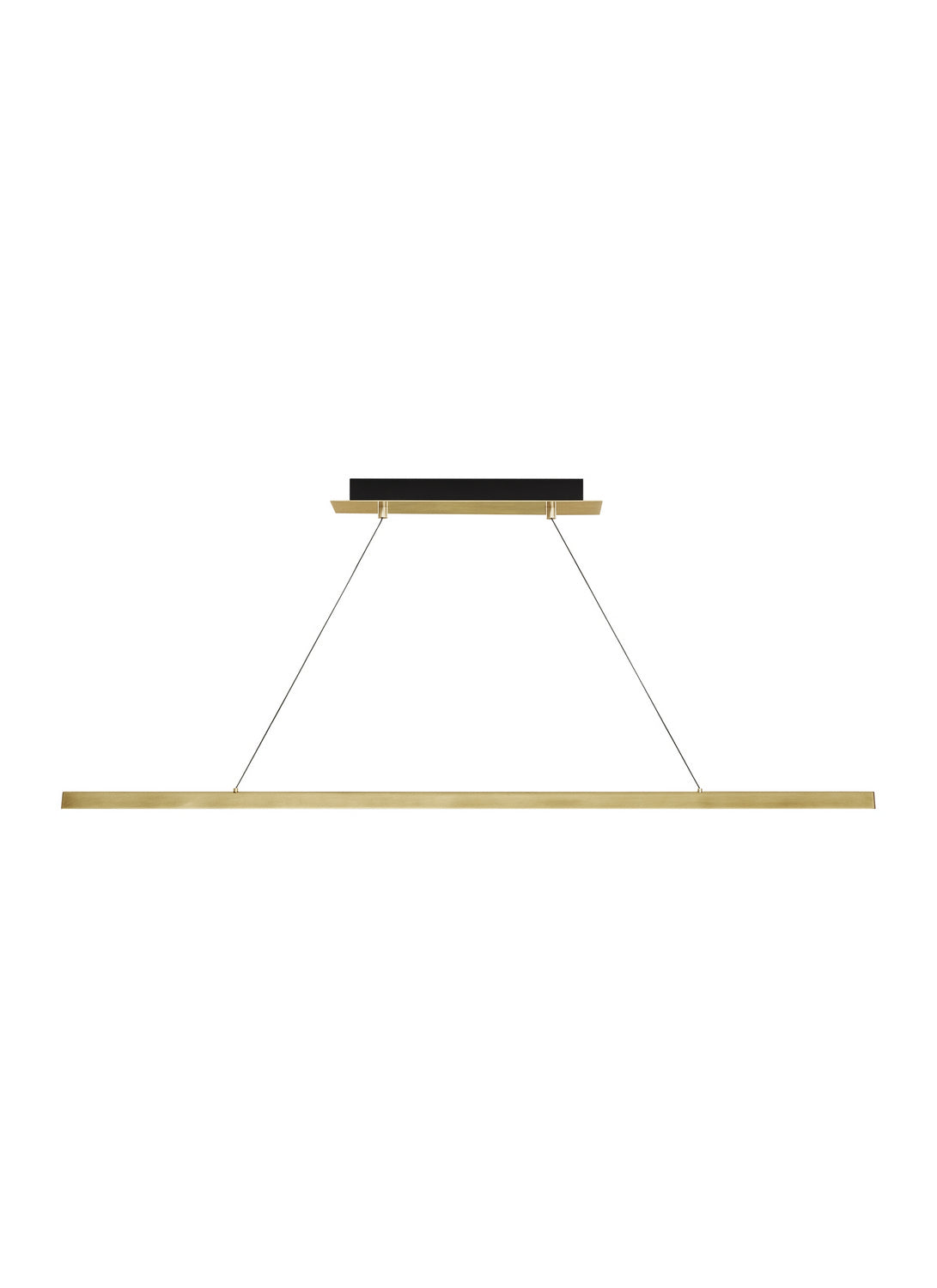 Suspension linéaire LED Dessau en laiton naturel