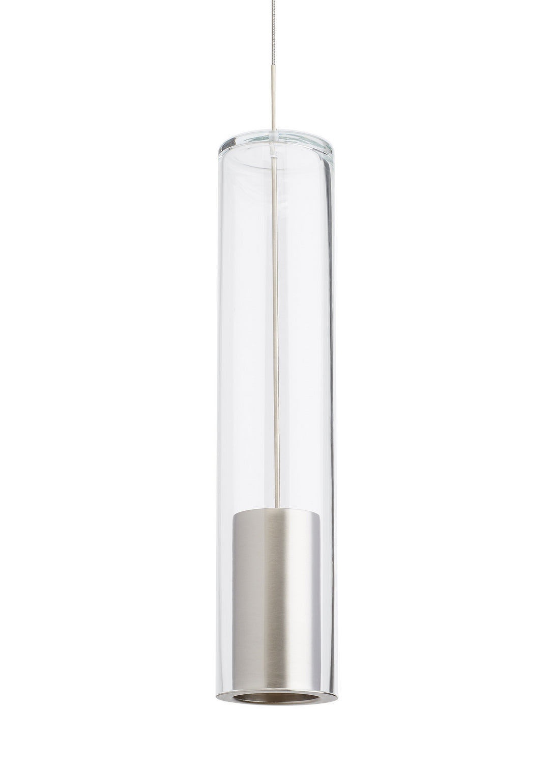 Captra LED Pendant in Satin Nickel