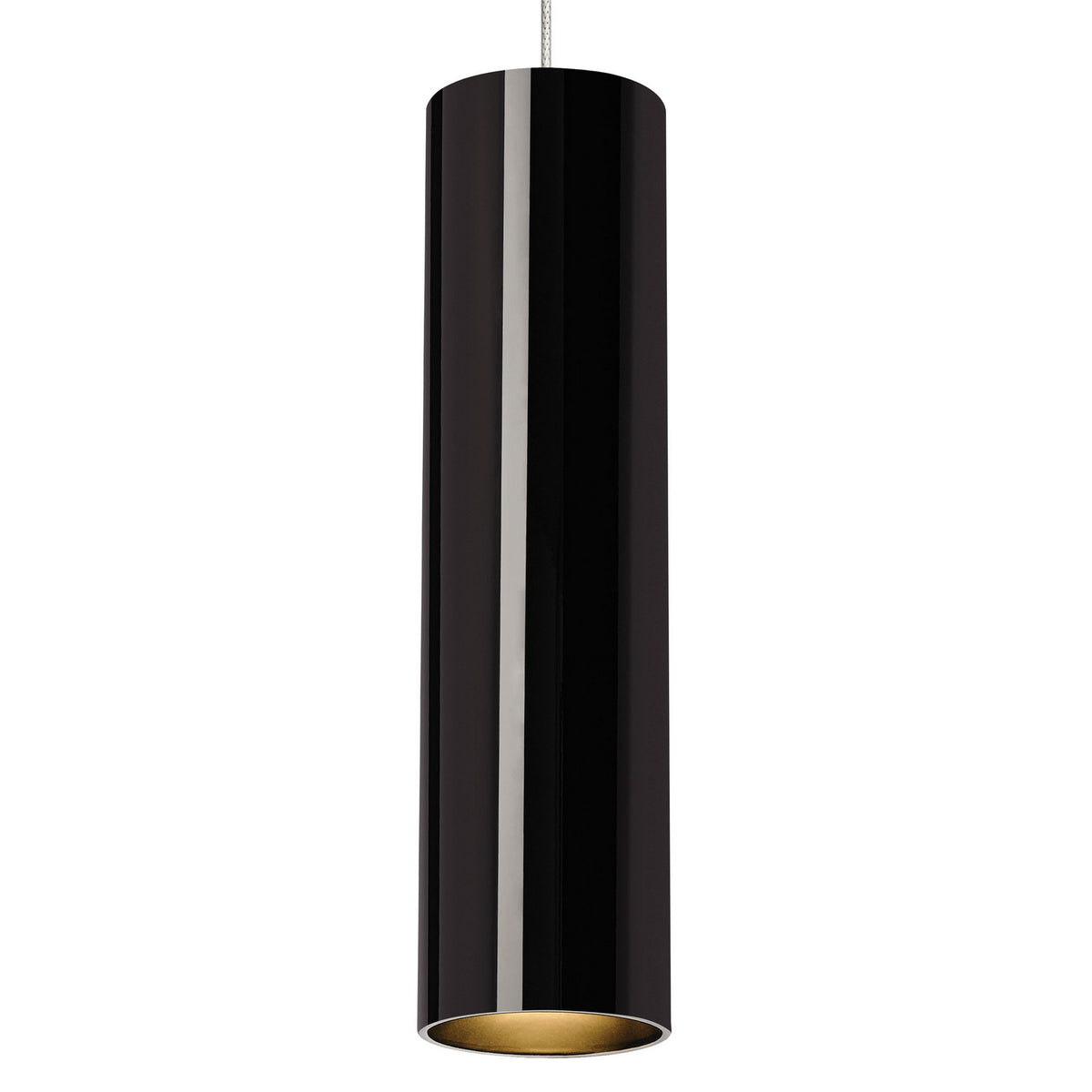 Piper LED Pendant in Black/Satin Nickel
