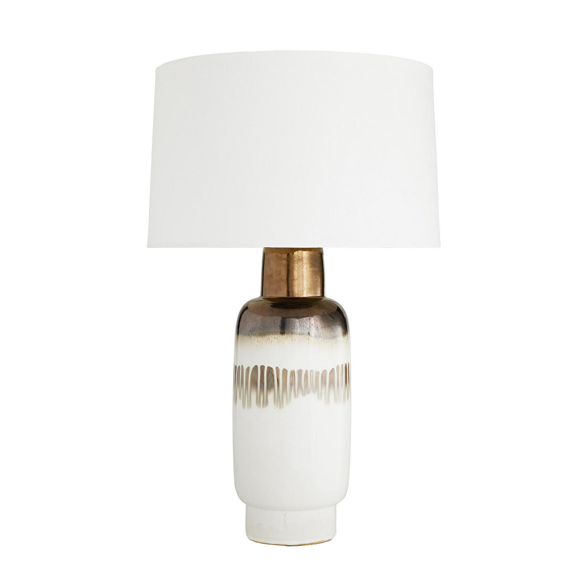 Quinn One Light Table Lamp in Bronze and Rose Glaze