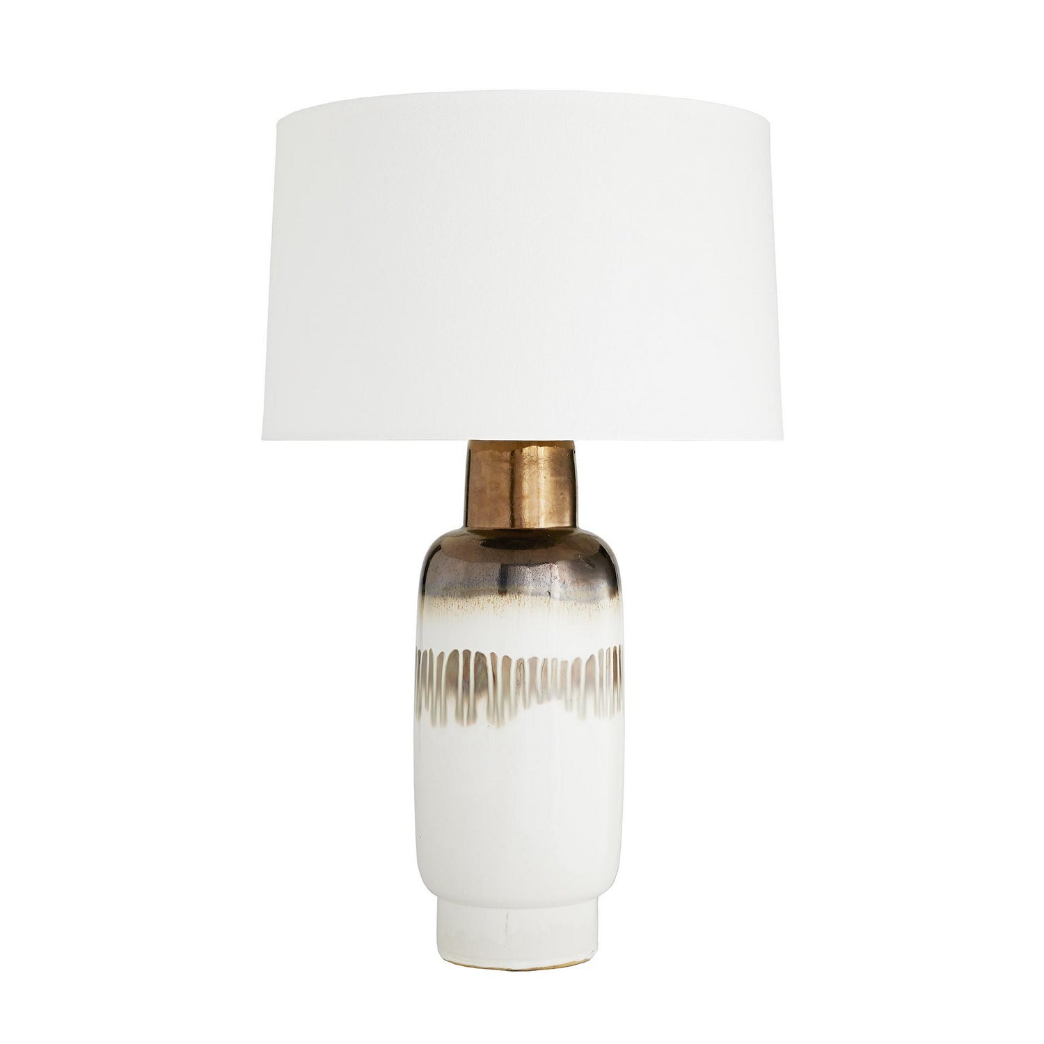 Quinn One Light Table Lamp in Bronze and Rose Glaze