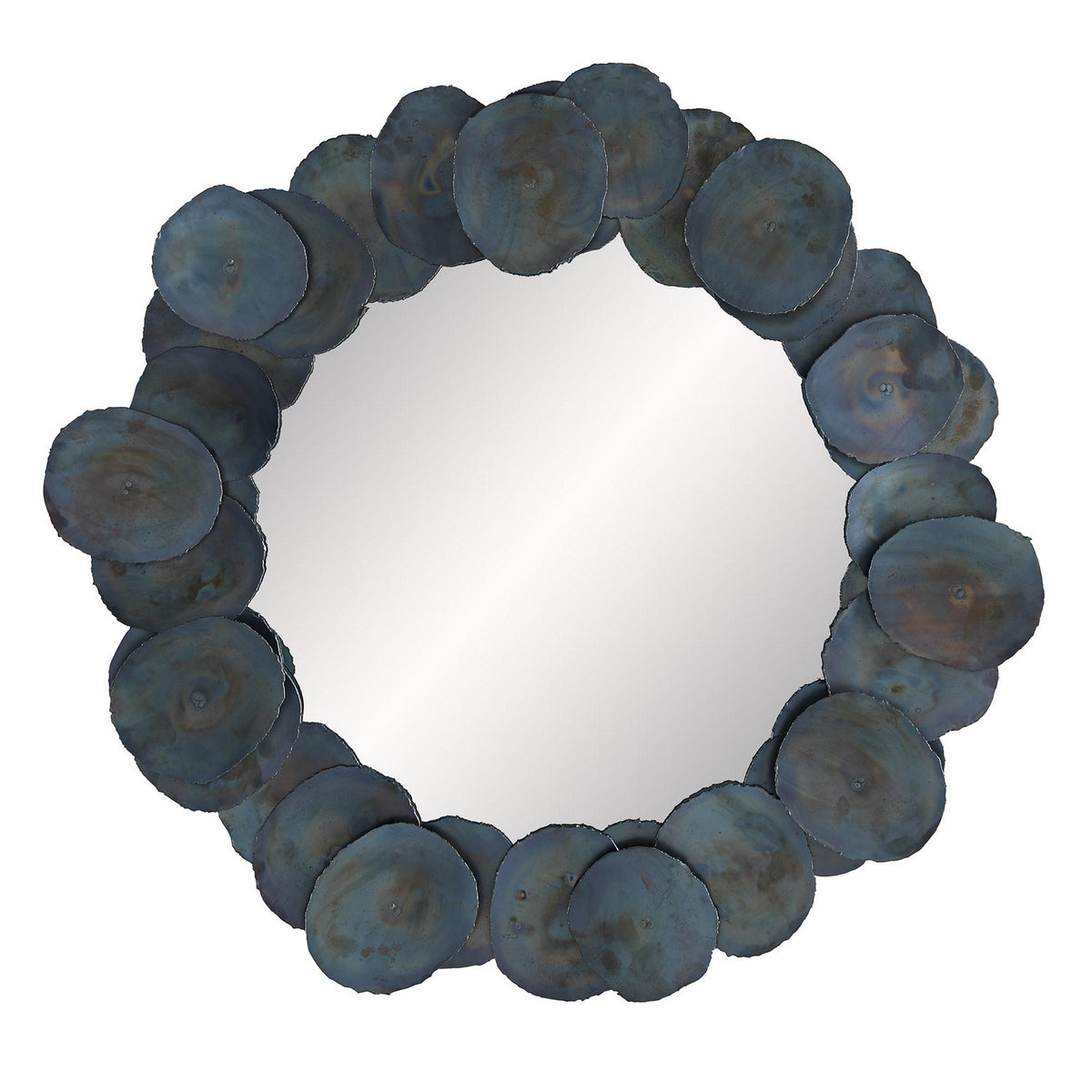 Kensey Discs Mirror in Burnt Iron