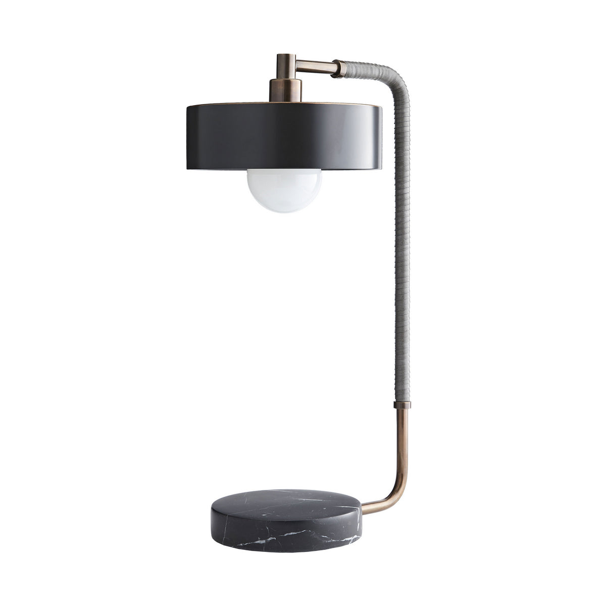 Lampe de table Aaron à une lumière en laiton vieilli
