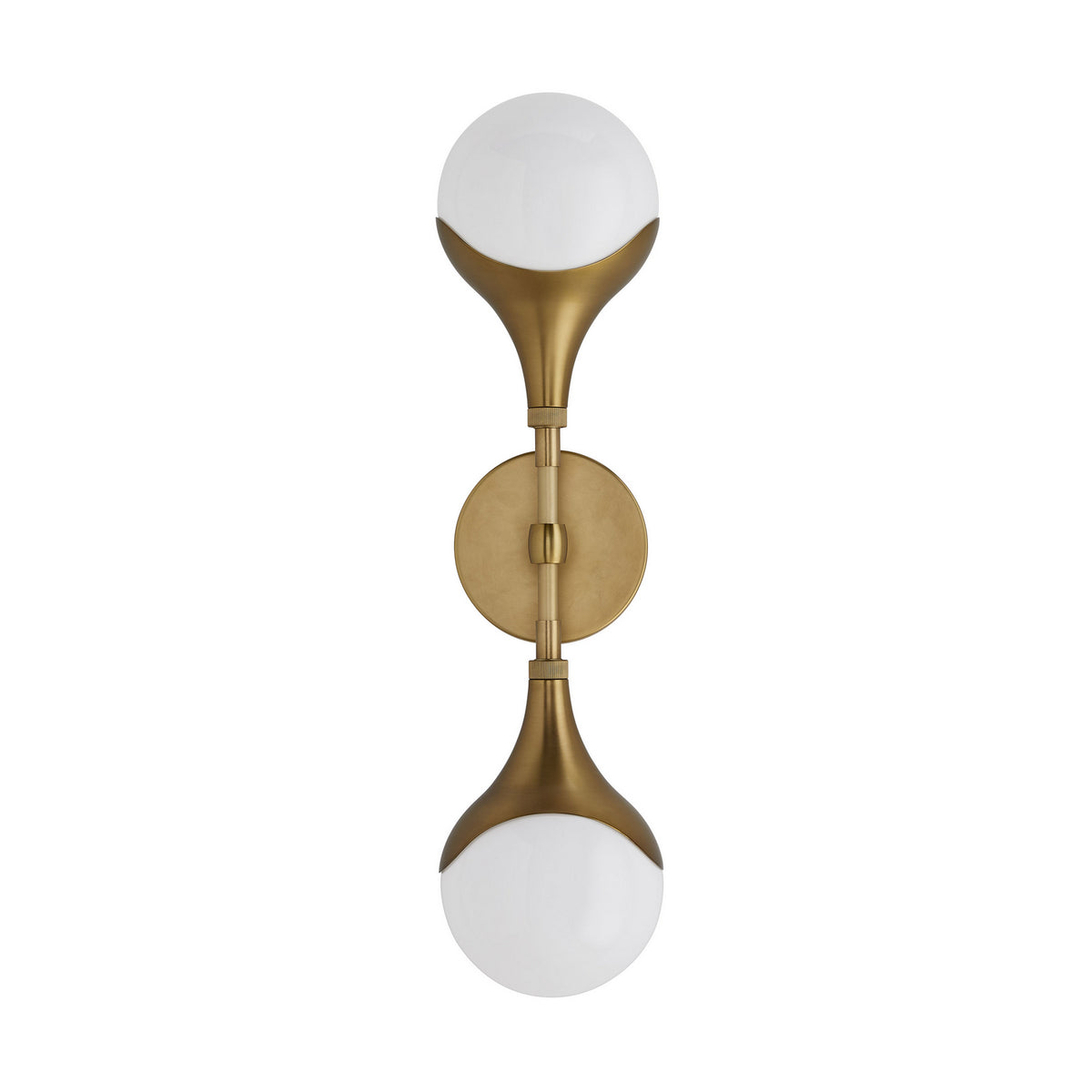 Augustus Two Light Wall Sconce in Antique Brass
