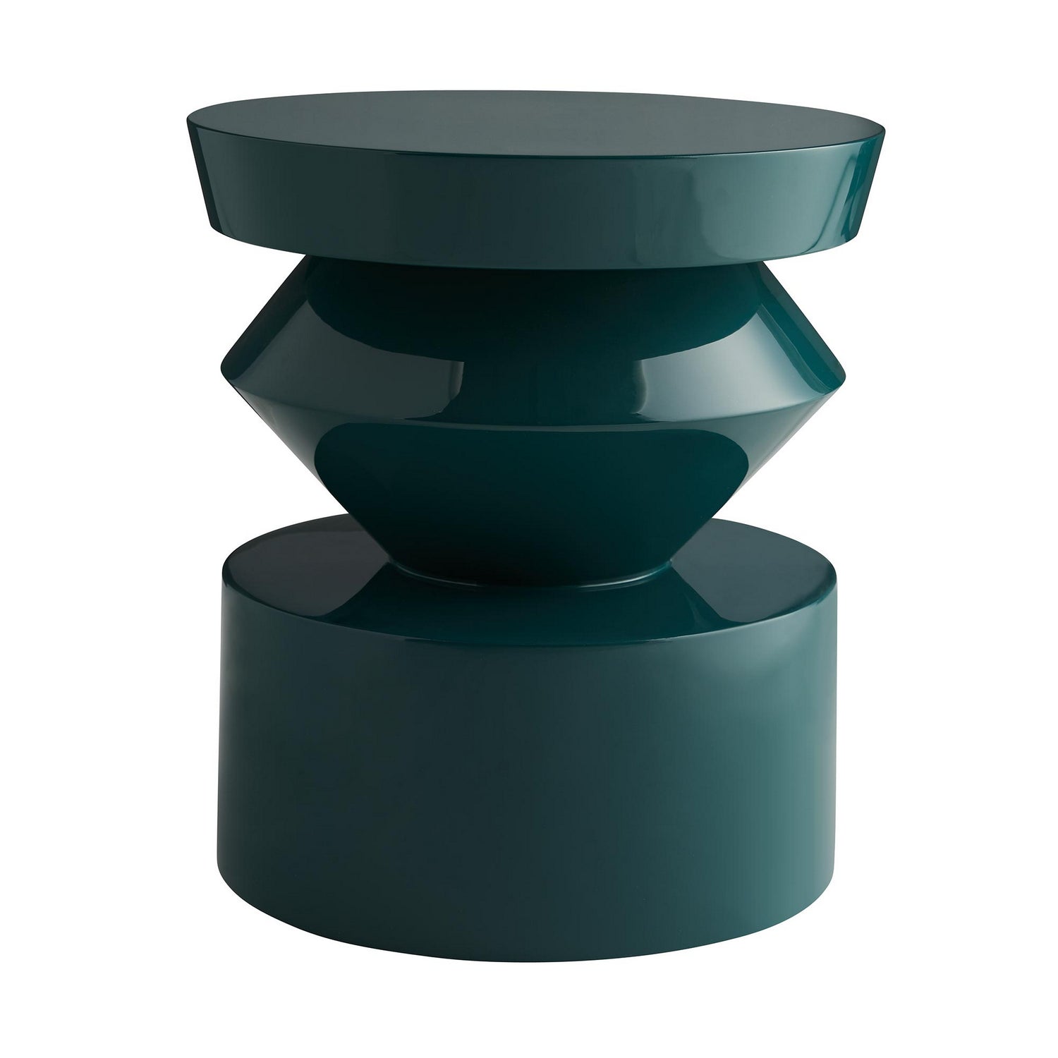 Uma Side Table in Peacock Lacquer