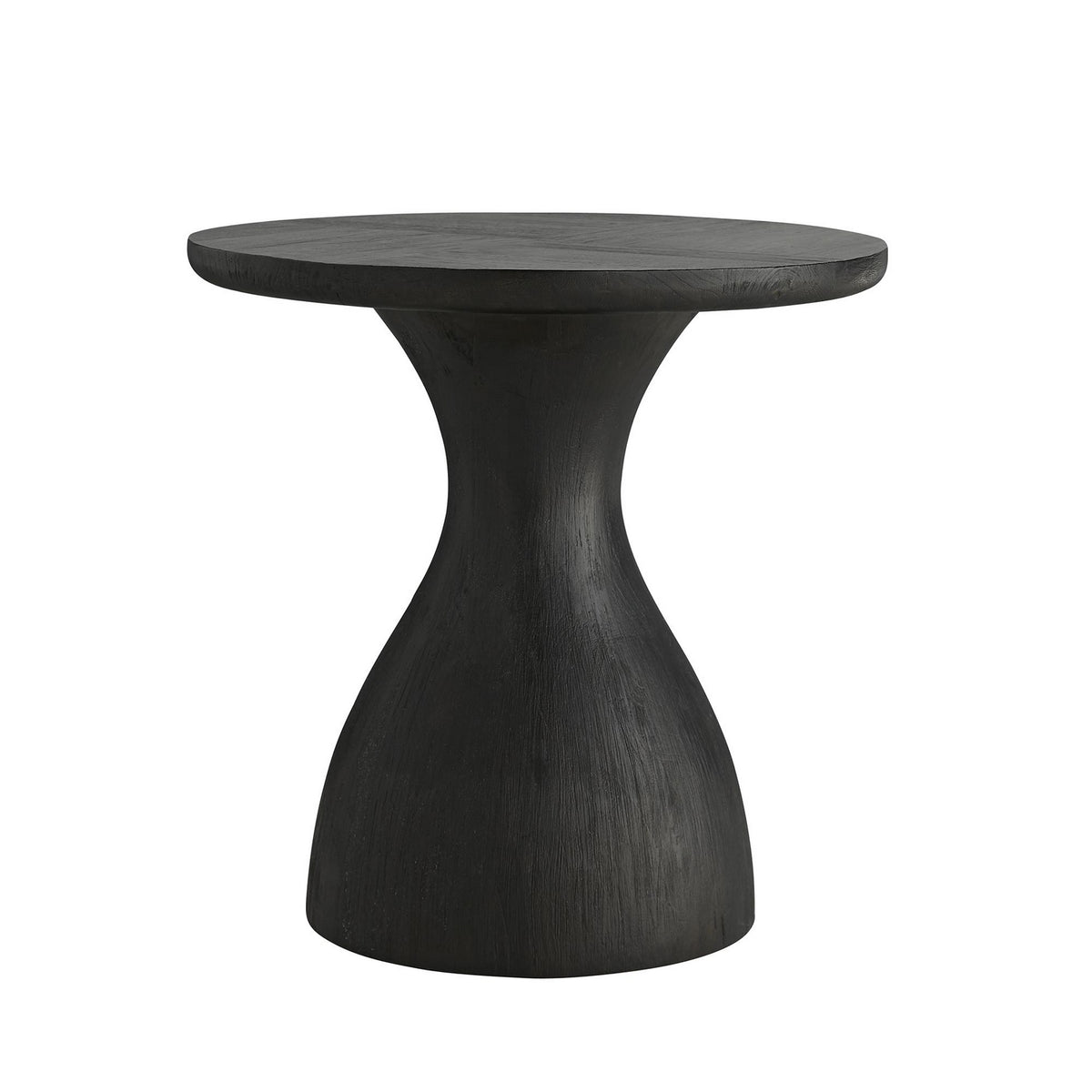 Table d'appoint Scout en finition sablée et cirée noire douce