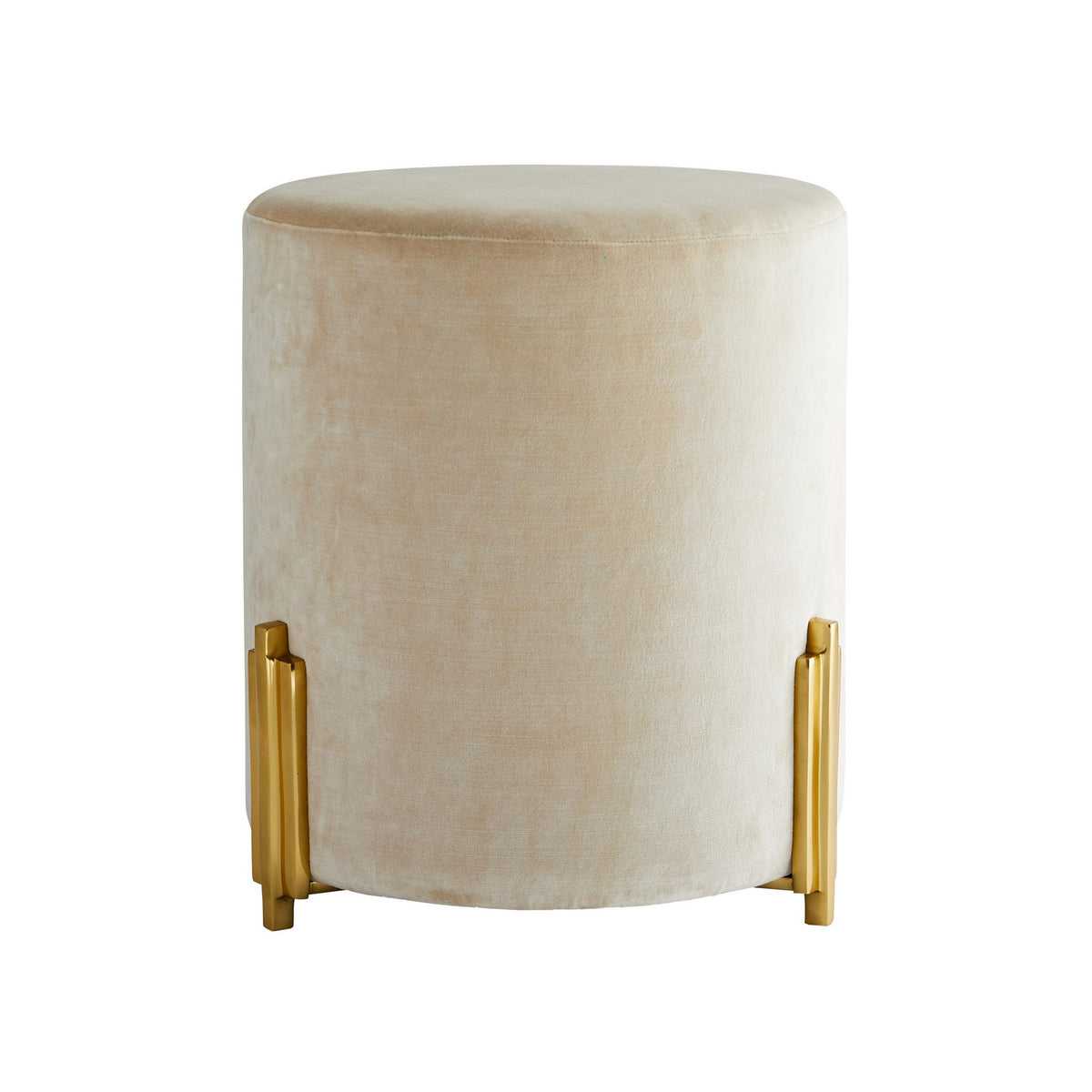 Warby Ottoman in Sterling Velvet